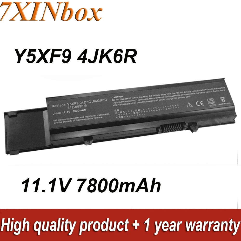 

7XINbox Y5XF9 4JK6R 11.1V 7800mAh Laptop Battery For DELL VOSTRO 3400 3500 3700 Series CYDWV 04D3C 0TXWRR 7FJ92