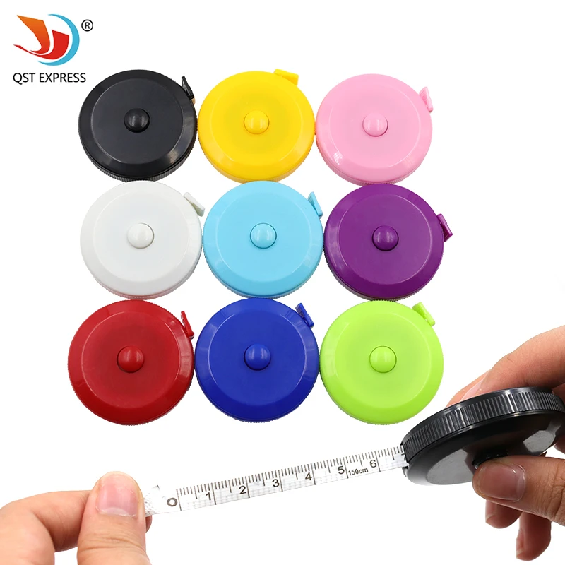 Pocket Plastic Round Tape Measure Tapeline Tape Measure Ruler Sewing Tool Mini 1.5m Gadget Ruler Band tape measure measuring tape measuring ruler