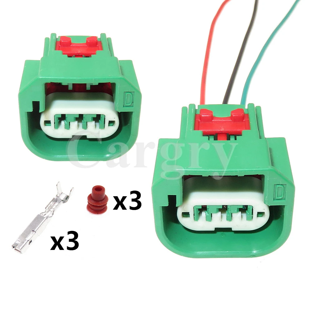 

1 Set 3P Car Intake Pressure Sensor Waterproof Socket Auto Turn Signal Lamp Holder Wire Cable Connector Auto Parts