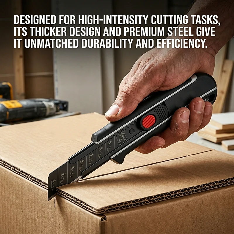 18mm 다용도 칼날 교체용 칼날, 두께 0.6mm, 60개입 °   앵글, 검정색 녹 방지 칼날(골판지 절단용)