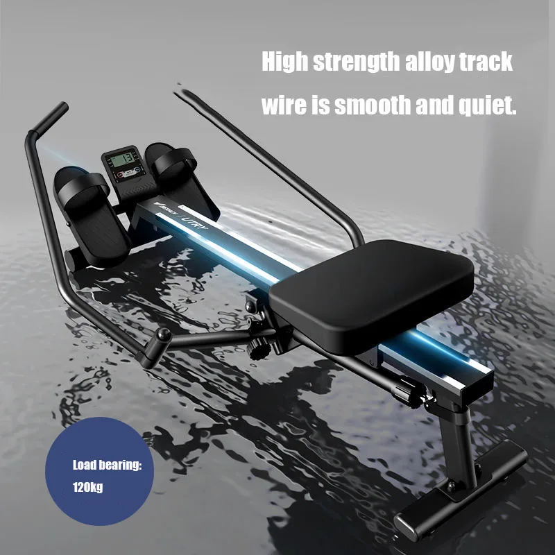 Rowing Machine with Hydraulic Chamber, Exercise Equipment, Household Aerobics, Fitness, Two-Way Scull, Rowing Simulation,