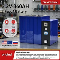 Nouvelle batterie LiFePO4 de qualité A, 12000 cycles, 360Ah, cellule au phosphate de fer et de lithium 3,2V, pour bricolage, 12V, 48V, camping-car, marine, voiturette de golf, énergie domestique 1
