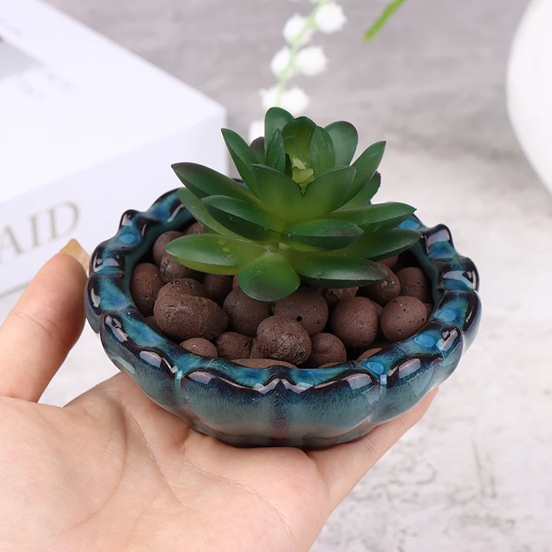 1 Stück 10*3,4 cm lila Sand Blumentopf mit Löchern atmungsaktive Pflanze Home Decoration Ornamente горшки для бонсай с отверстиями – Detail 20