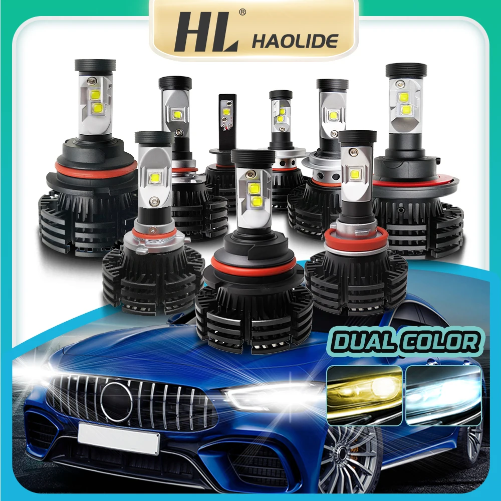 

Светодиодные лампы HAOLIDE H7 H11 для автомобильных фар, супер яркие, 9004 лм, 9005, 9006, HB3, HB4, светодиодные лампы для автомобильных фар