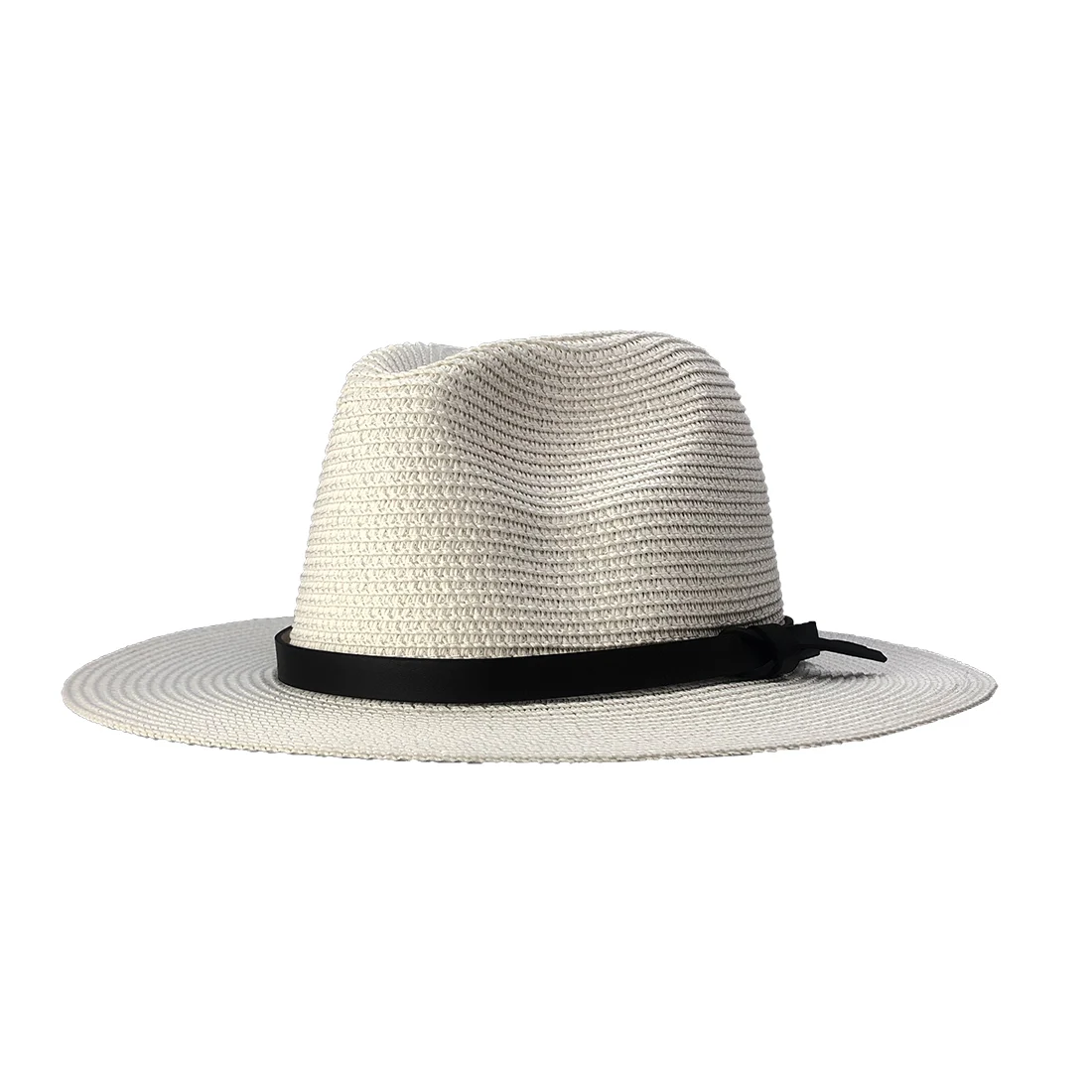 

Panama New Summer Straw Sunshade UV Blocking Wide Brim White SunHat with Tassel Stetson Straw for Women or Unisex 55 - 60cm