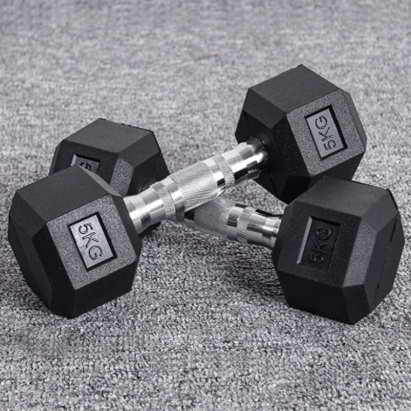 MIYAUP-Commercial Rubberized Dumbbells, Full Set of 20kg Household and Indoor Fitness Equipment, Sports Equipment,