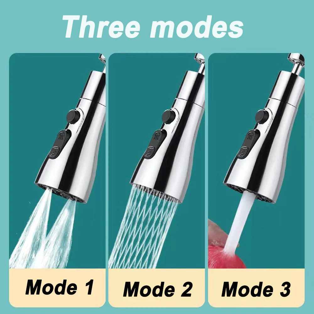 Seed2f4468ba1424891082d7b834ce1dfu 3 in1 Faucet Sprayer Pull Out Kitchen Leakproof 360 Degree Ajustable Sink Tap Bathroom Basin Replacement Spray Head High-quality Mallzona