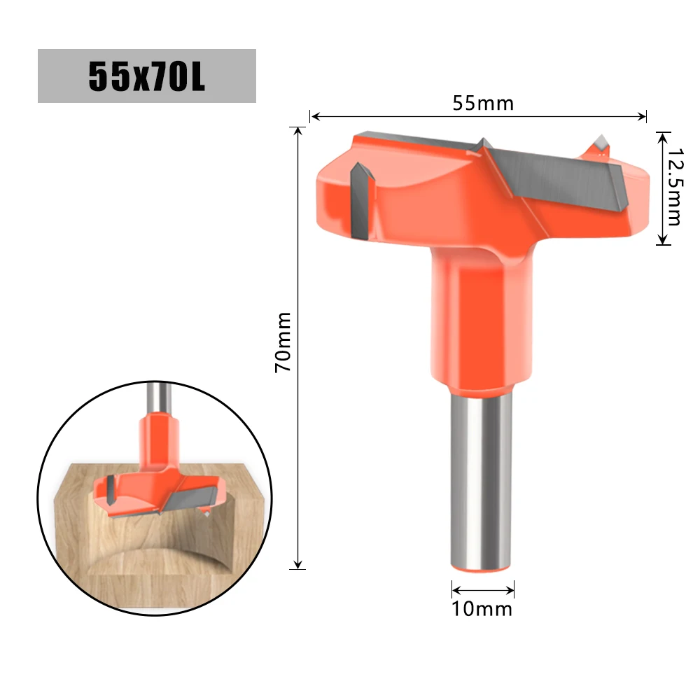 10mm Tungsten Steel 3-in-1 Woodworking Drill Bit Opener