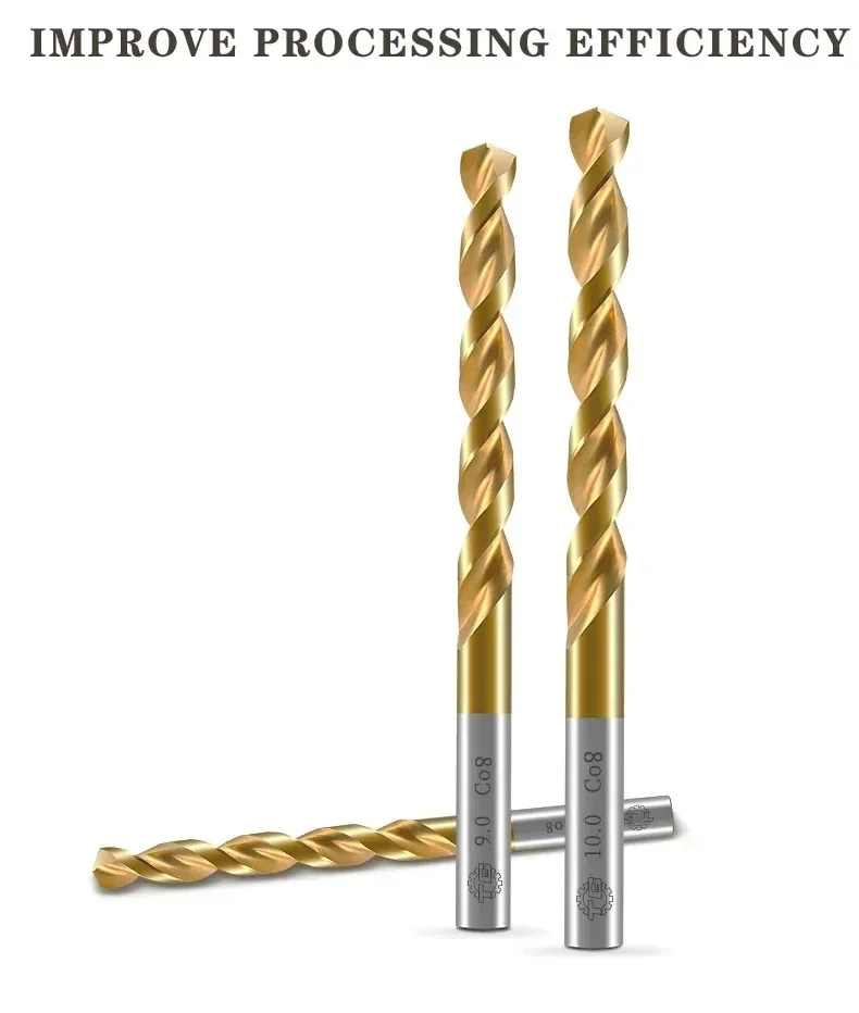 TG Premium M42 Kobalt-Spiralbohrer für Edelstahl, Titanbeschichtet, 1–13 mm – Detail 12