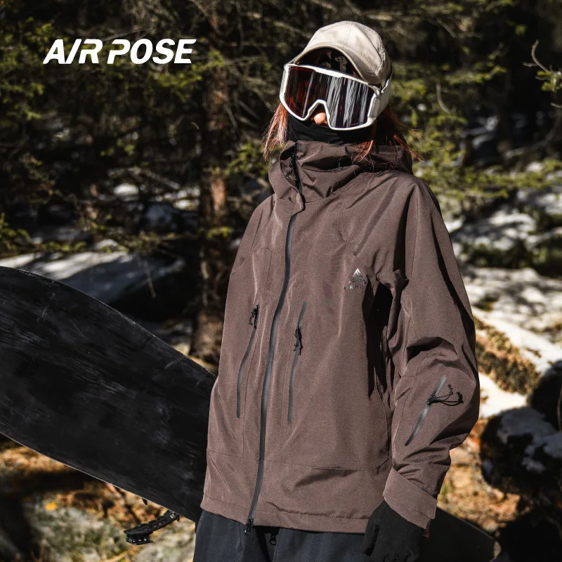 AIRPOSE Waterproof Ski Jacket for Men and Women Outdoor Skiing Snowboarding Jacket Adults Winter coat Snow Clothes