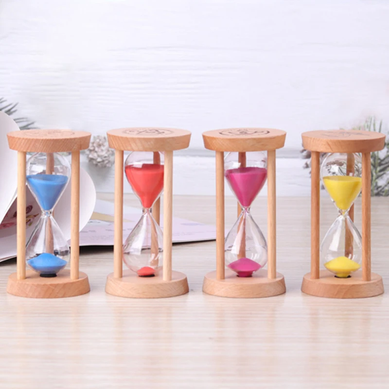 3/5 Min Wooden Hourglass Desktop Decoration Sand Clock Creative Timer Kid Game Gift Shower Timer 1pcs sand timer liquid hourglass timer colored hourglass