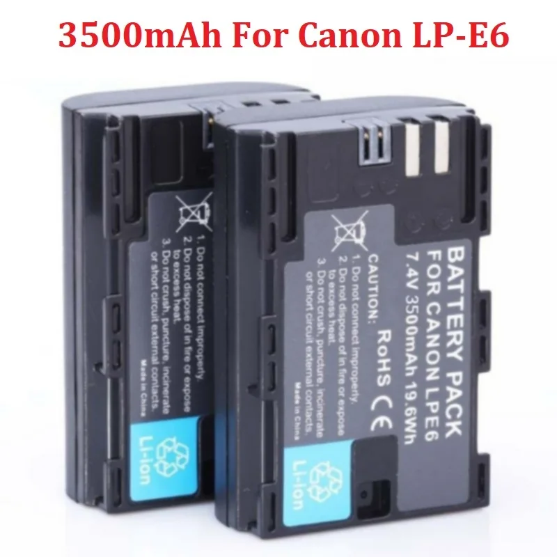 Bateria da Câmera para Canon Eos 5d Mark ii Iii 6d 7d 60d 60da 70d 80d 90d Dslr Lp-e6 Lpe6 E6n 3500mah