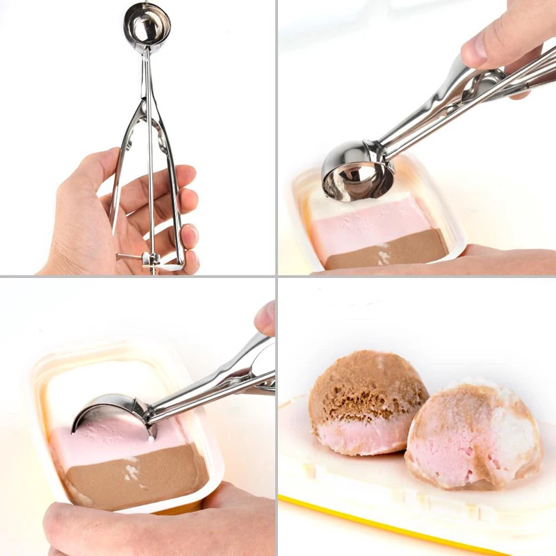 Ice Cream Spoon Food Grade Stainless Steel Antibacterial 5cm -1 piece