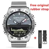 Men Dive Sports Digital watch Mens Watches Military Army Luxury Full Steel Business Waterproof 200m Altimeter Compass NORTH EDGE 1