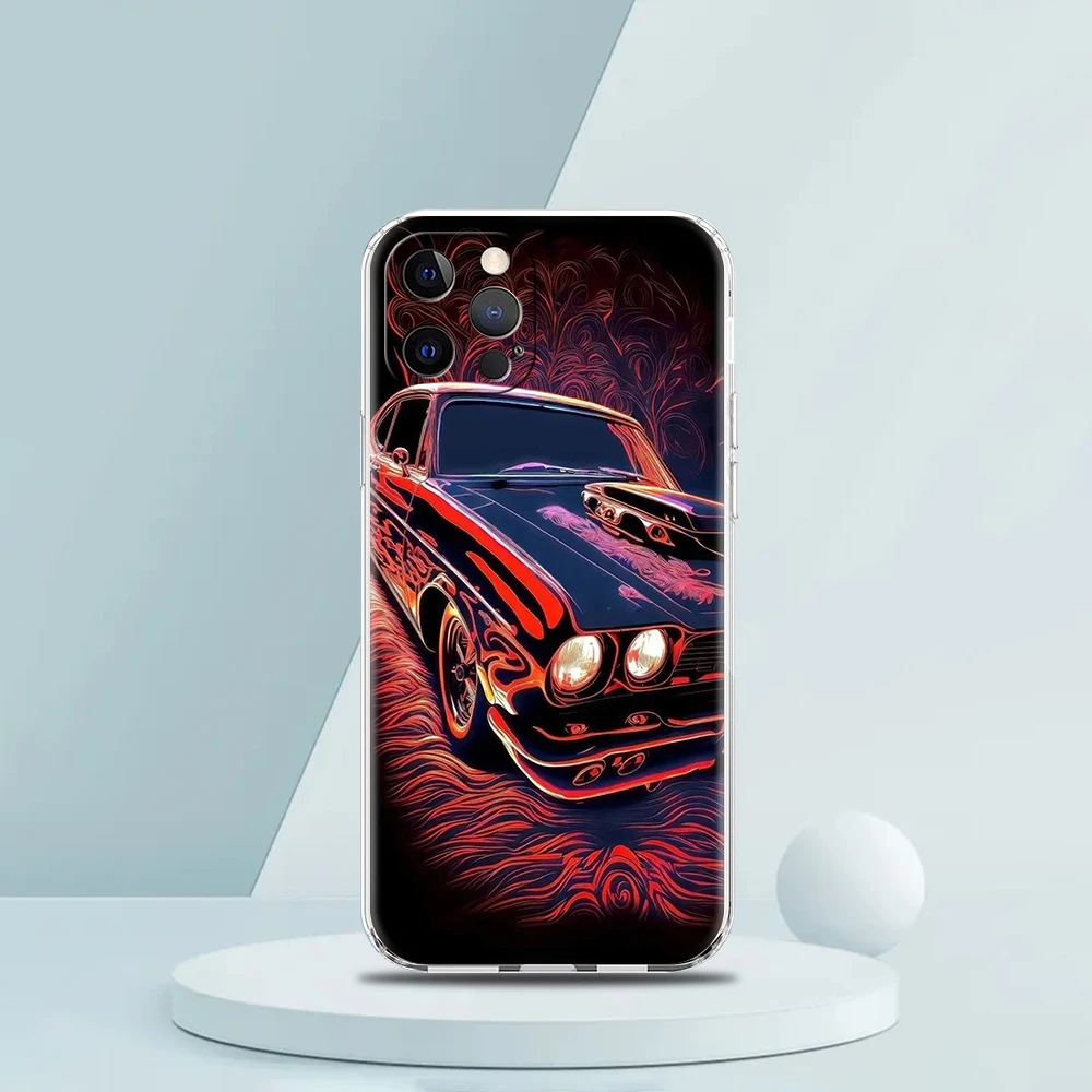 Jdm drift sportwagen telefon hülle für iphone 16 15 14 13 12 pro max abdeckung transparent für iphone 11 pro max 7 8 plus xs xr taschen – Detail 2