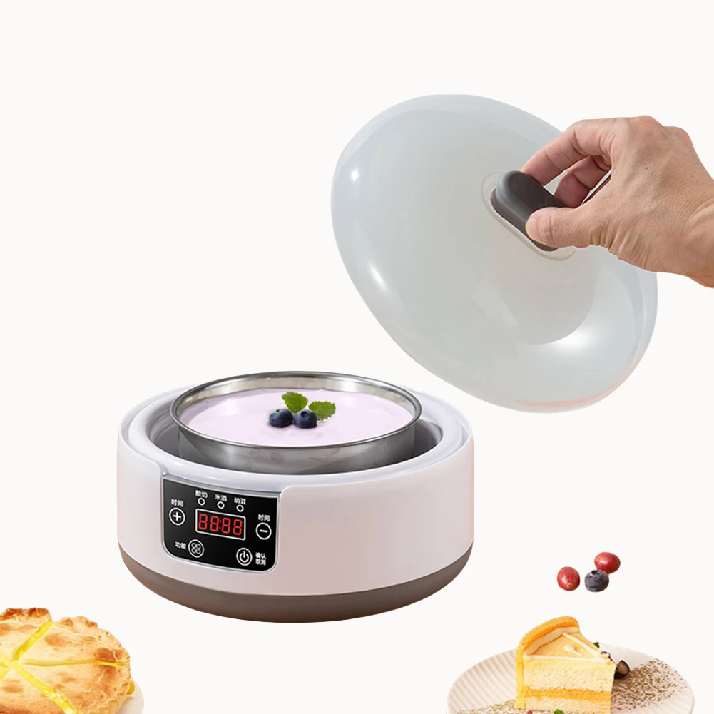 1.2L Automatic Yogurt Maker Constant Temperature Household Natto Maker Low Noise Multi-Function Yogurt Machine for Home Kitchen