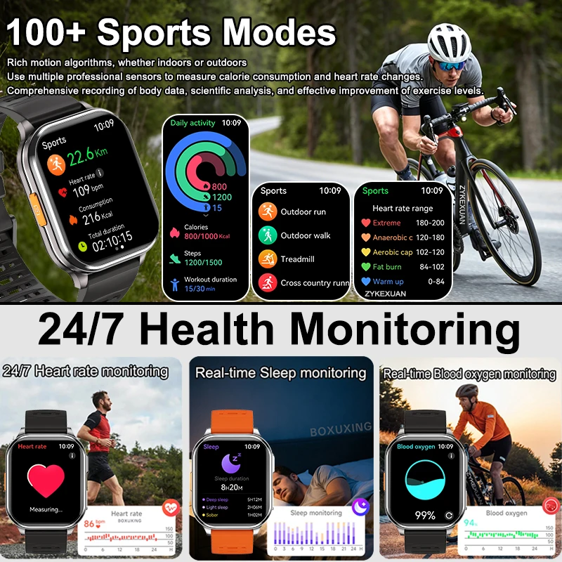 Nuovo Smartwatch con Fotocamera 2026 per Uomo e Donna, Registrazione Foto e Video, Monitoraggio Salute e Sport, Impermeabile IP68, Torcia, Chiamate BT - Image 4
