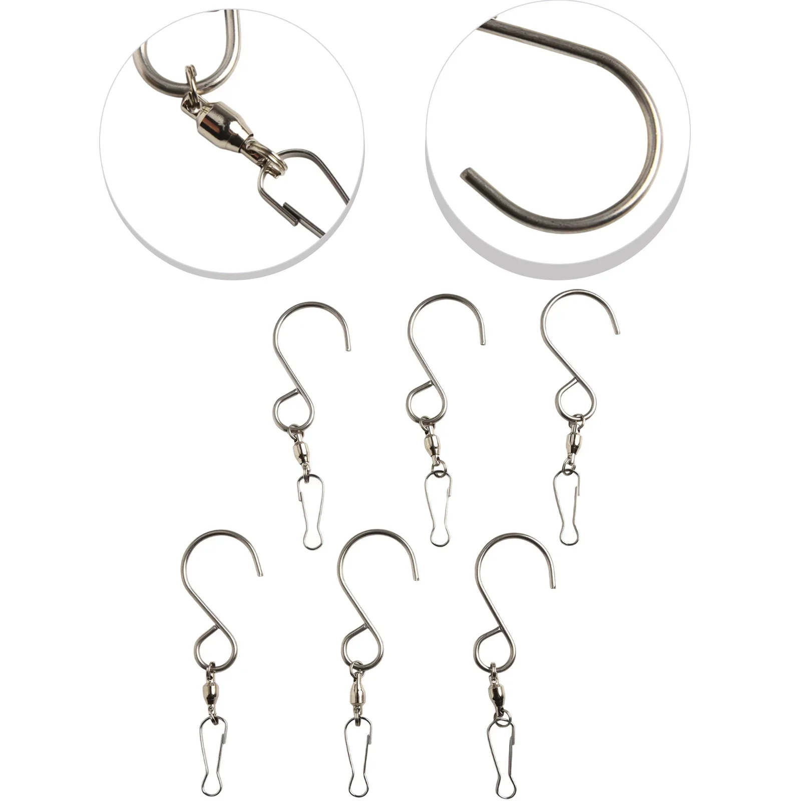 6pcs swivel hooks designed to hFor ang For a vFor ariety of items including wind chimes For and pFor arty supplies effortlessly 2