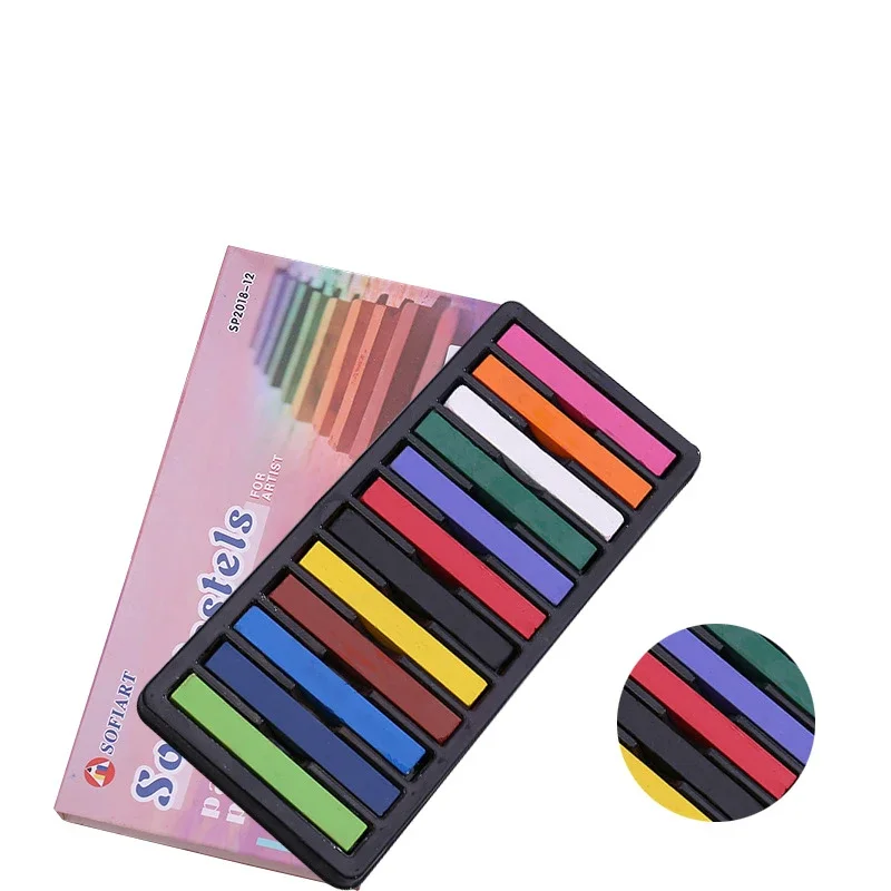 12 Pcs/box Square Sketch Charcoal Stick Compression Drawing Charcoal Chalk Drawing Strips Student Art Painting Supplies