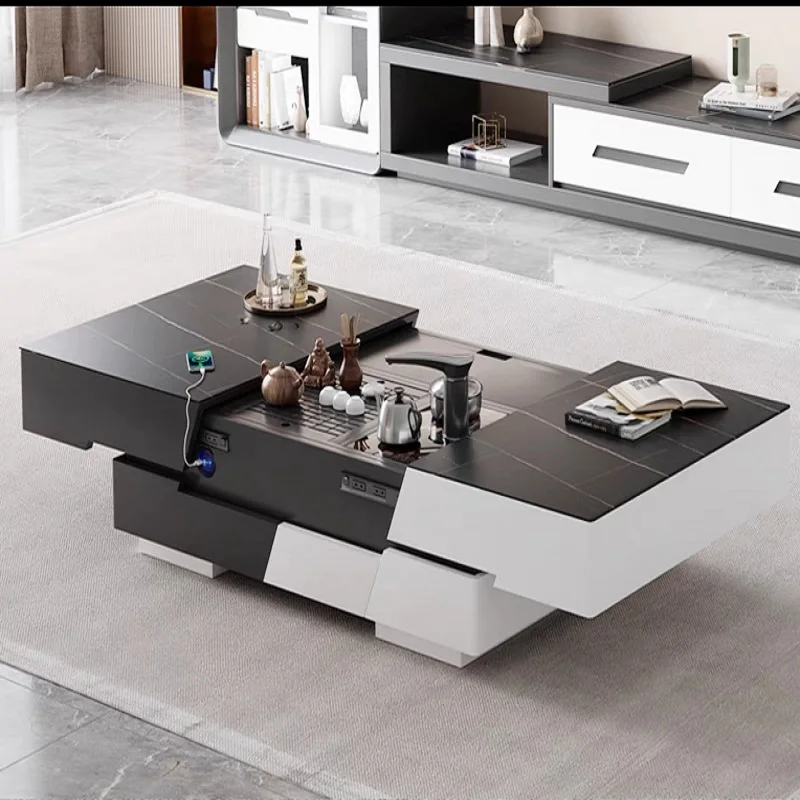 

Clear Simple Adjustable Coffee Table Multi Function Lifting Living Room Side Table Modern Design Mesa Auxiliar Home Furniture