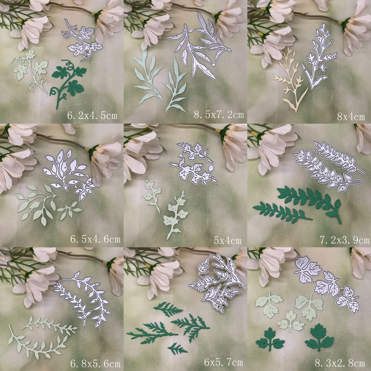   새로운 잎 세트 DIY Scrapbooking 앨범 종이 카드 장식 공예 엠보싱 다이 컷을위한 금속 절단 다이