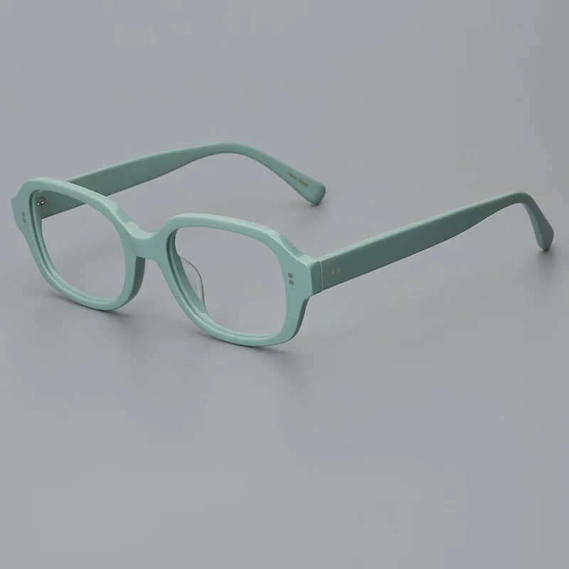 Hewei Unisex Full Rim Rectangle Acetate Eyeglasses 0026 Image 11