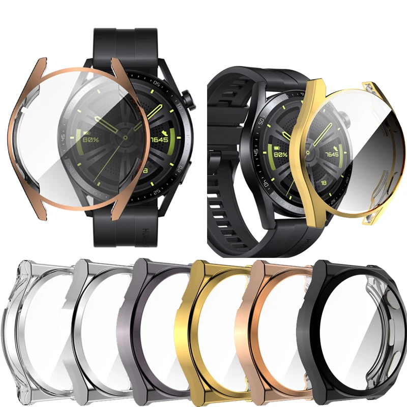 TPU Electroplated Case Cover Protective Bumper Protector For Huawei Watch GT 2 2e 2 pro 3 3 pro 42mm43mm46mm