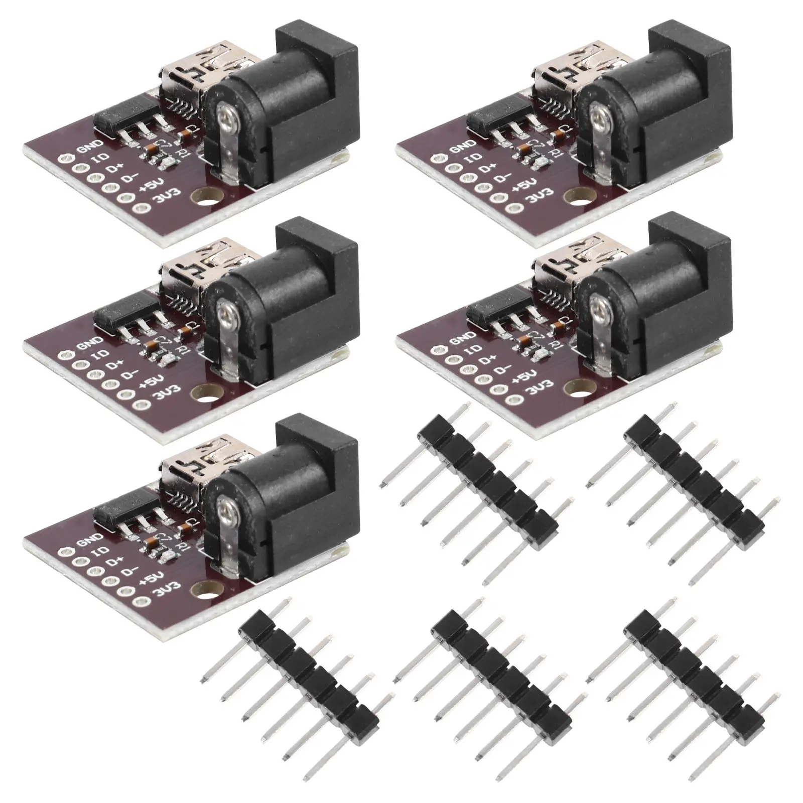5Pcs USB 충전 모듈 공급 보드 전문 인터페이스 모듈 안정적인 성능 과부하 보호