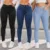 Women High Waist Stretch Denim Jeans Hip Lifting Skinny Pencil Pants Ladies Full Length Slim Solid Color Trousers