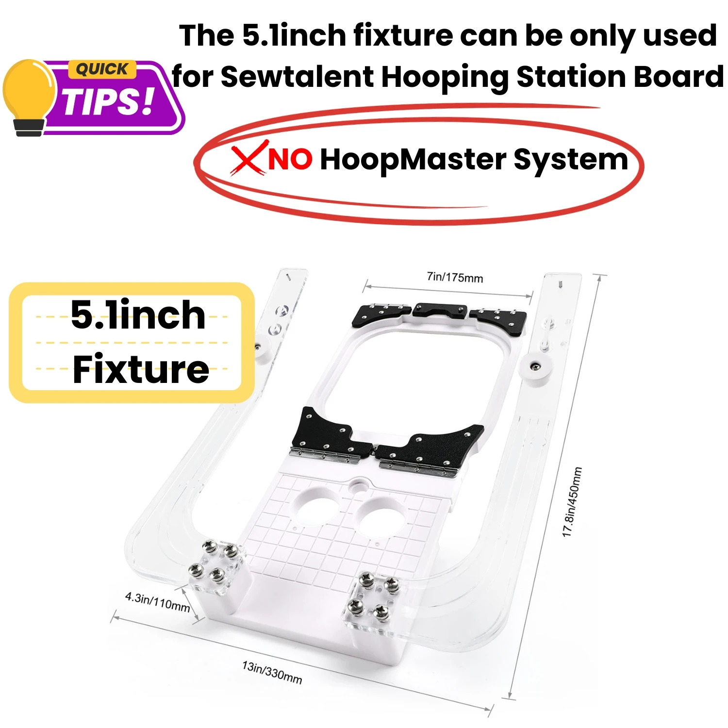 only 5.1inch Fixture