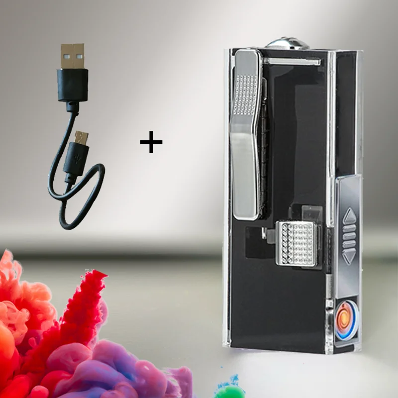 NewBlackCigaretteBurstingBeadsMachineWithLighterCigarette