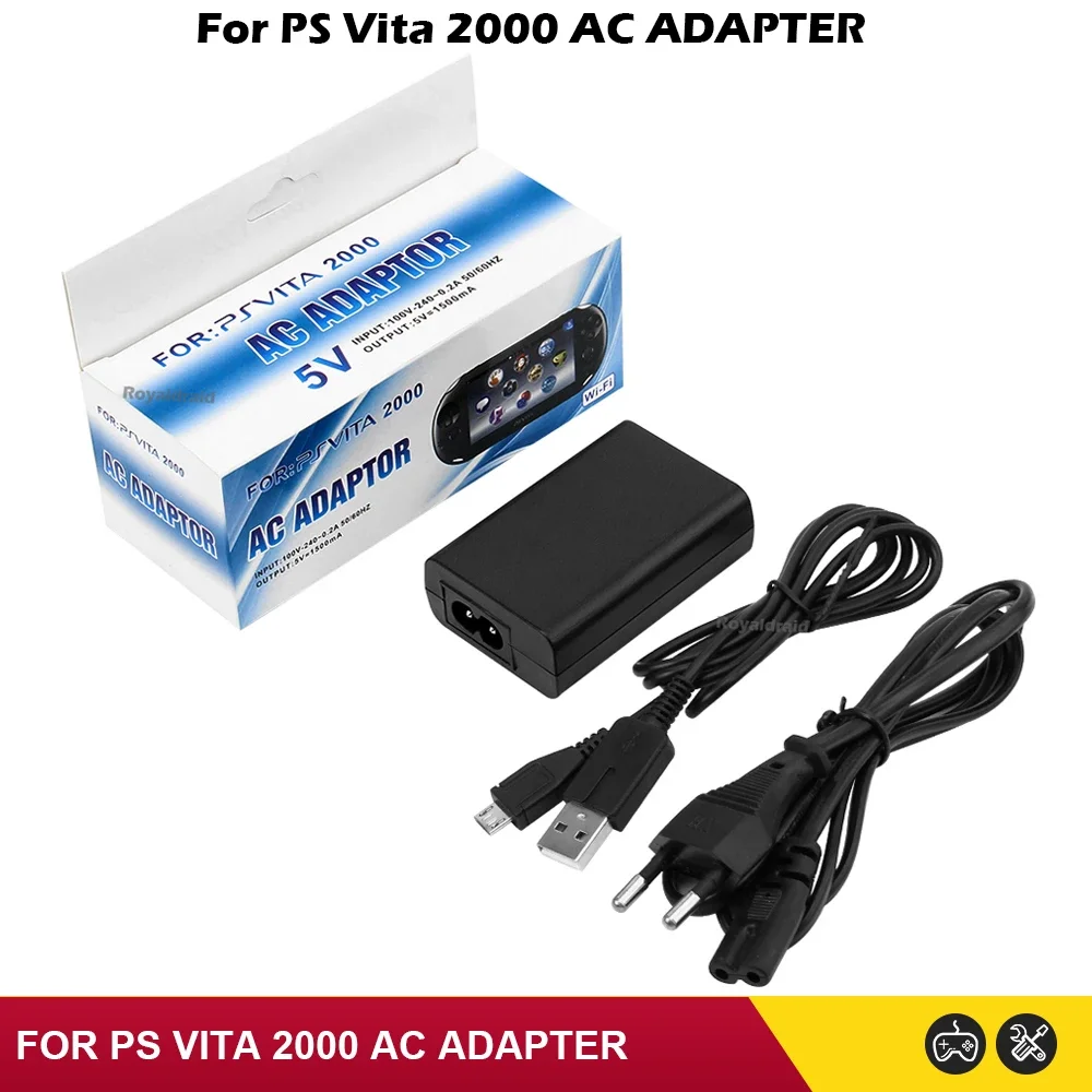 NEW EU/US Plug Home Charger Power Supply 5V AC Adapter USB Charging Cable Cord For PlayStation Psvita Slim PS Vita 2000 PSV 2000