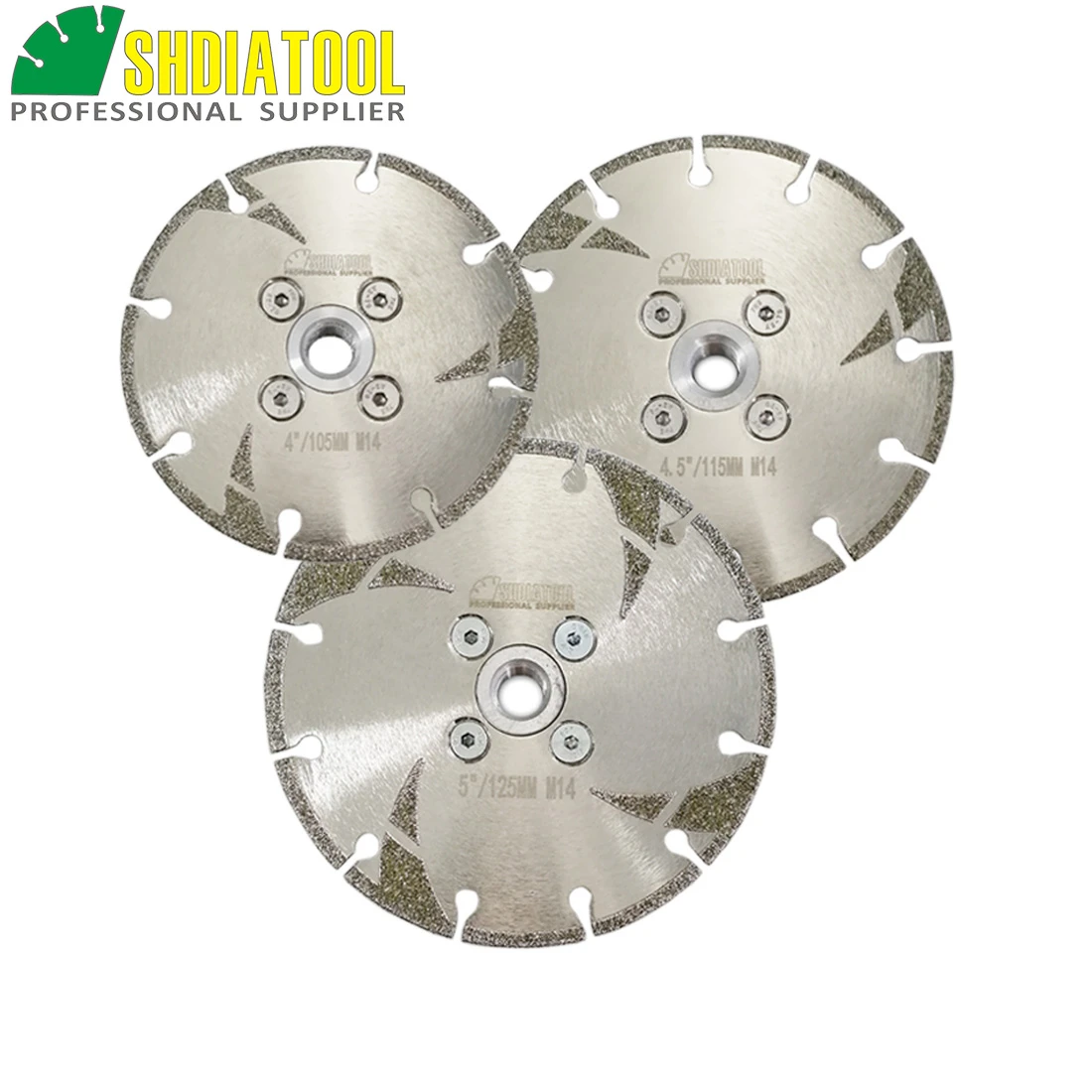 SHDIATOOL 1pc Coated Diamond cutting Wheel Grinding Disc for Marble M14 flange
