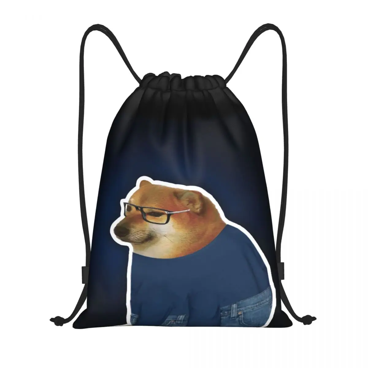 

Funny Cheems Dog Drawstring Bag Women Men Foldable Sports Gym Sackpack Shiba Inu Dank Meme Shopping Backpacks