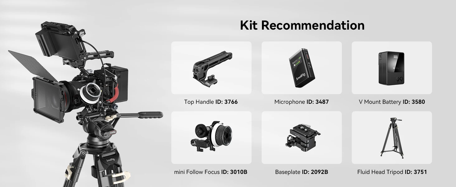 R8 Camera Cage for Canon EOS R8 with Arca Swiss Quick-Release Plate for DJI Gimb