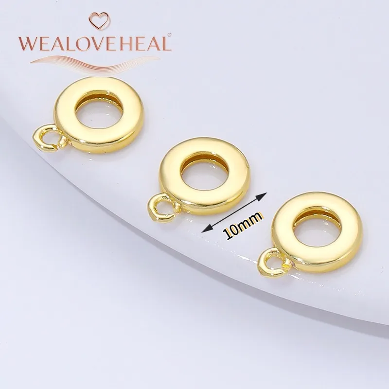 18K vergoldetes Messing Metall Anhänger Charms Bügelzubehör, Anhänger Bügel für Schmuckherstellungszubehör – Detail 18