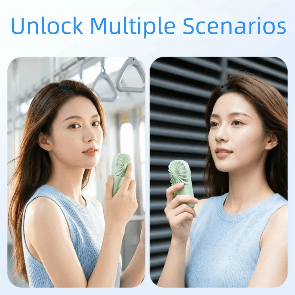 5단 속도 조절 휴대용 핸드헬드 팬 초슬림 디자인 초저소음 작동 소형 팬 1200mAh 배터리 슬림 접이식