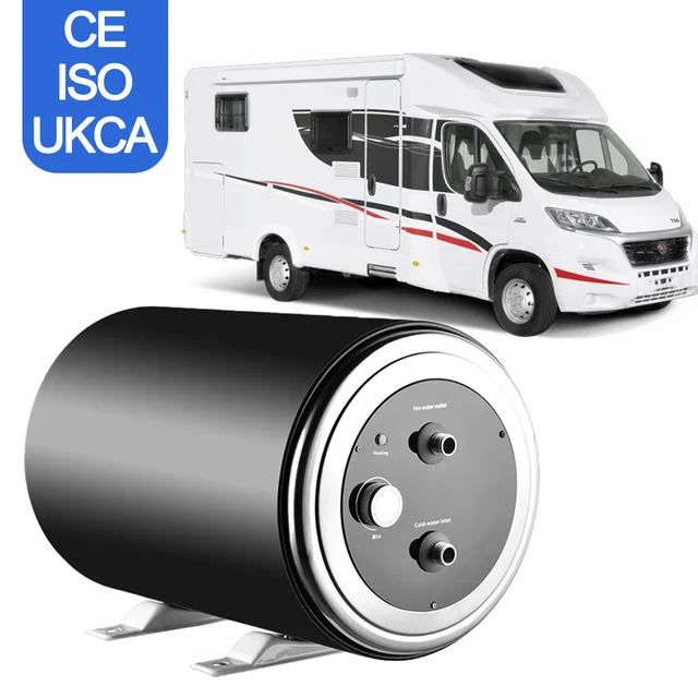 Chauffe-eau électrique 12V/24V/220V 10L/15L, réservoir en acier inoxydable, pour bateau, caravane, camping-car, douche, stockage domestique en plein air 1