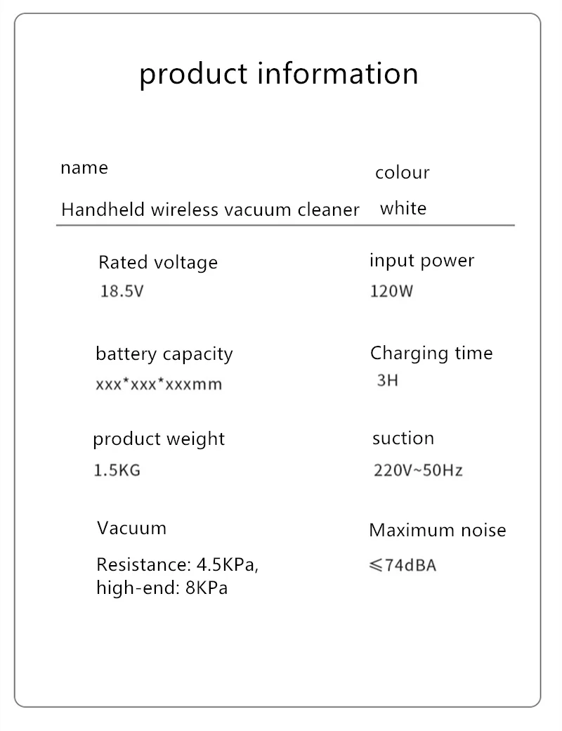 The latest multi-brush head vacuum cleaner automatic vertical handheld wireless fast charging vacuum cleaner household car vacuu