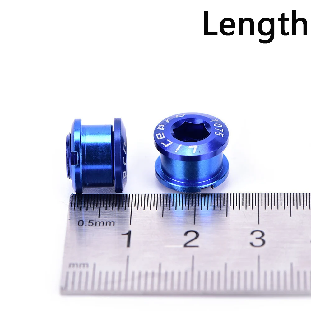 Litepro MTB Bike Chainring Bolts Double/Triple Speed Disc Single Chainwheel Screws Gold/Sliver/Purple/Blue/Red/Black/Green Bike Chainring Bike Crank Bolt Bicycle Chainring Bolt Bicycle Parts