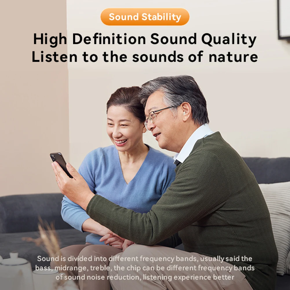Hearing Aids Bluetooth-Compatible 5.3 Earbuds Hearing Amplifiers Invisible Aid Ear Device for Seniors Women Men