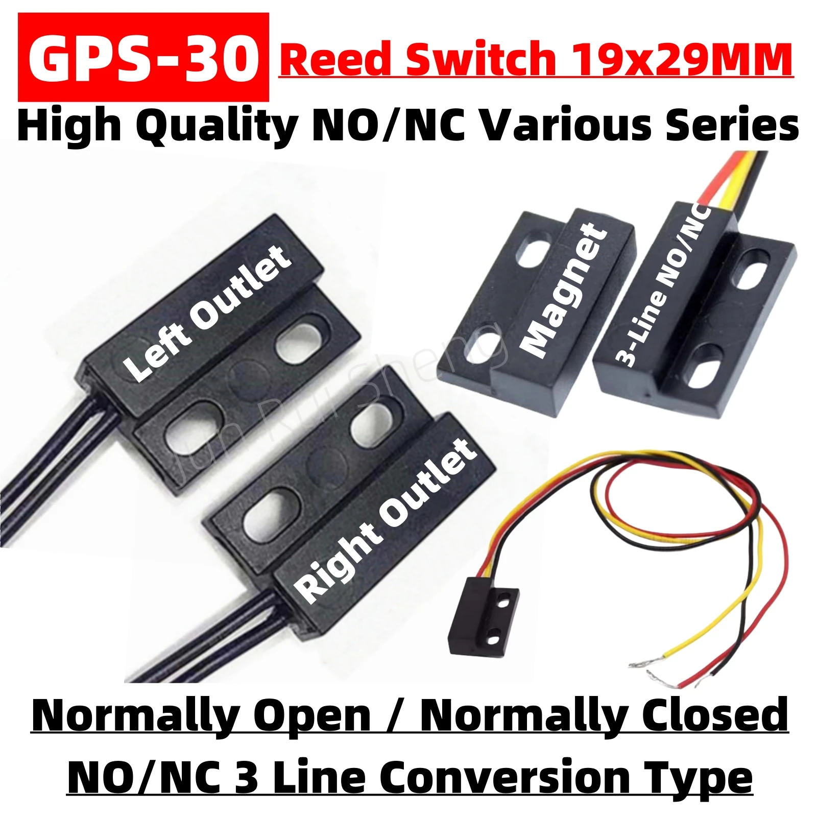 Magnetic-Control-Reed-Switch-GPS-30-Normally-Open-Normally-Closed-NO-NC ...