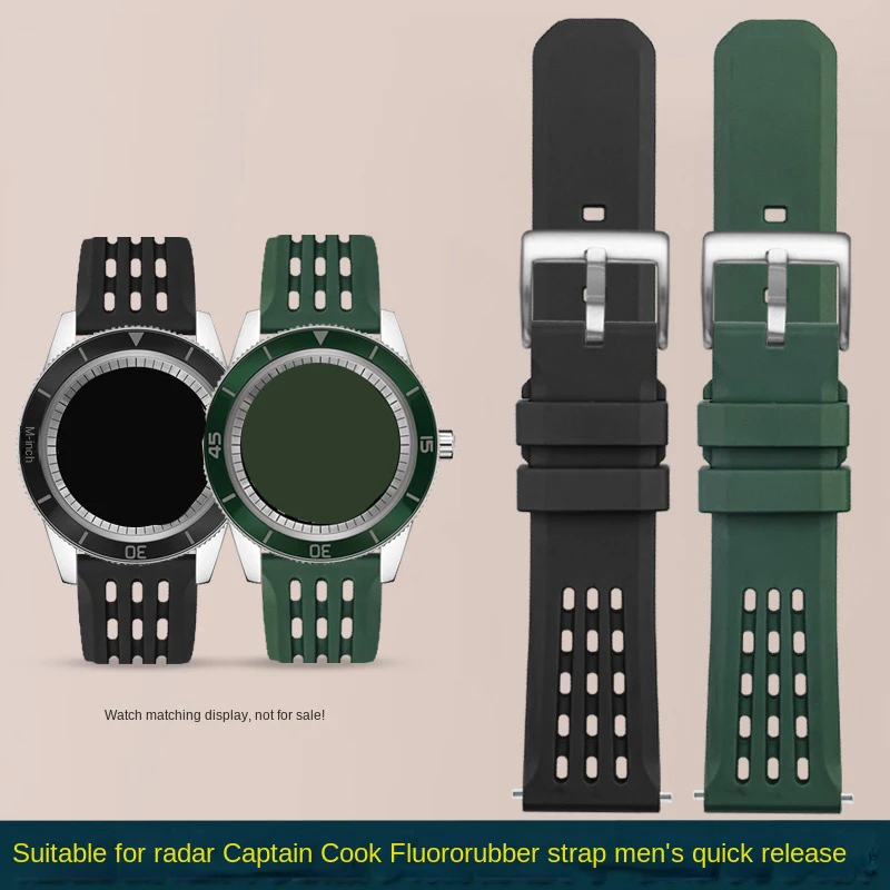 Per Rado Captain Cook Tudor Mido Casio Watch Cinturino Per Orologio In Fluorubber Huawei Gt Catena A Sgancio Rapido Da Uomo Verde Nero 20Mm 22Mm