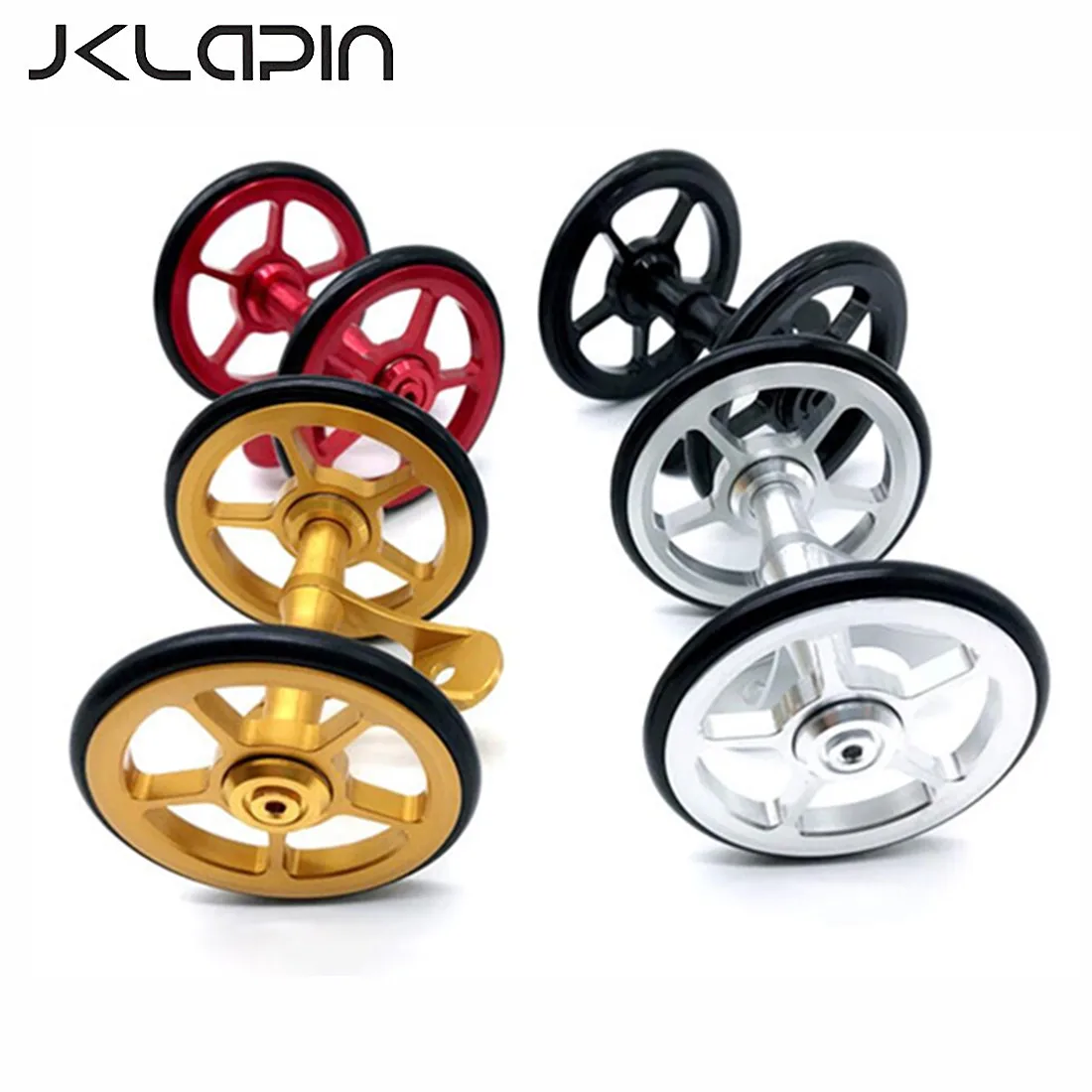 

JKLapin Litepro Folding Bike Easy Wheels For Brompton Fender Wheel Rear Aluminum alloy Mudguard Wheels BMX Bicyle Accessories