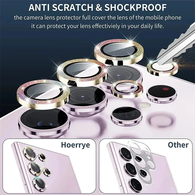 Glitter Metal Ring Lens Glass Protecte For Samsung Galaxy S26 Ultra Camera Lens Protector For Samsung S26 Plus Phone Accessories 3