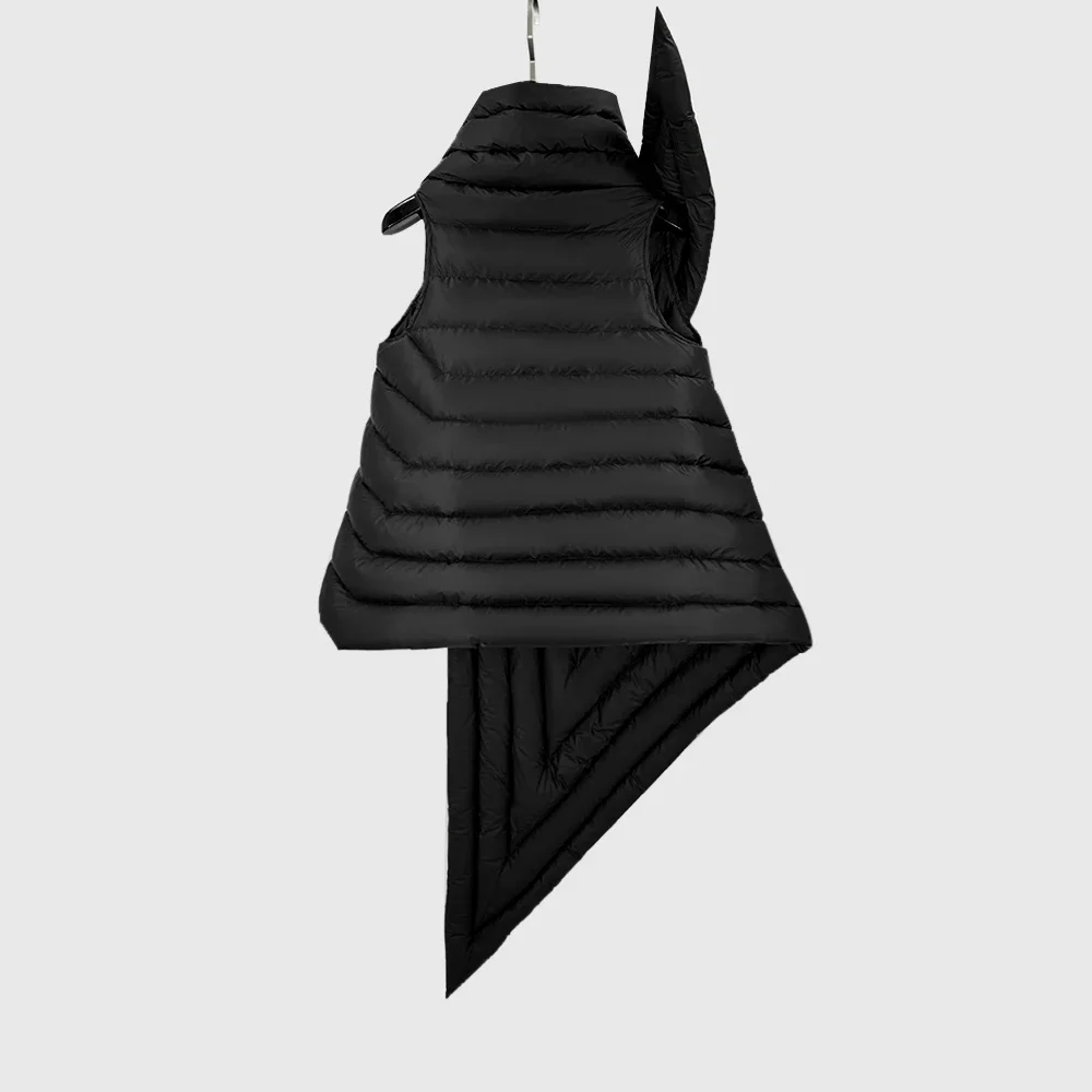 Men Down Coats Jackets Gothic Women Vest High Street Clothing Trench Oversized Winter Dust Windbreaker Black Jackets