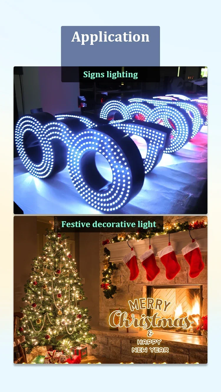 50PCS DC12V LED Modules F9MM Single Color Led Pixel String Lights Waterproof IP67 for Outdoor Sign Board Advertisement Luminous