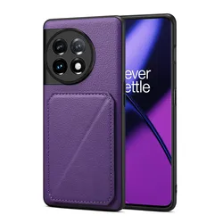 Luxe Leren Magnetische Wallet Telefoonhoes met Kaartenhouder en Stealth Pocket