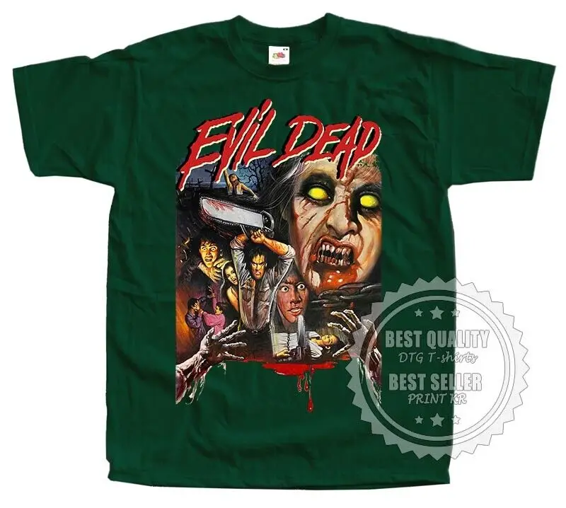 Evil Dead V13 T Shirt Horror Movie Poster Bottle Green Taglie Da S A 5Xl