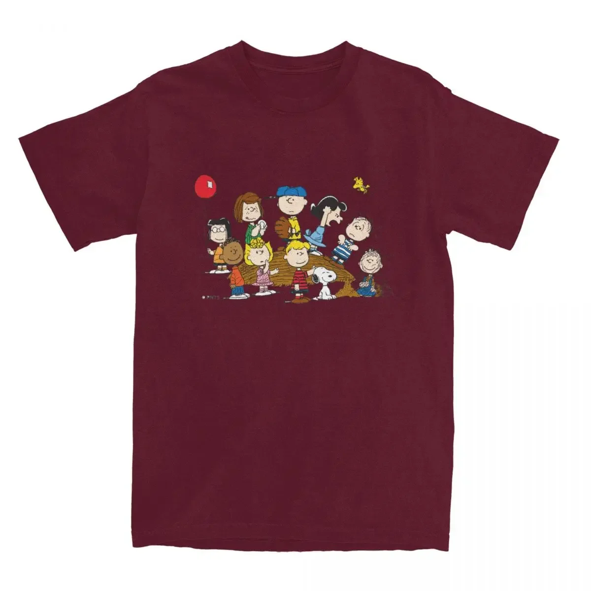 thumbnail image 1 of Camisetas con personajes de cómics de Peanuts para hombres y mujeres, divertidas camisetas con estampado de Snoopy, Charlie Brown y dibujos animados, 100 % algodón, 1 of 5